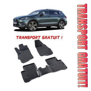 Seat Tarraco 2018-2025 Set 4 covorase auto din cauciuc tip tavita premium line 3D - Transport Gratuit!
