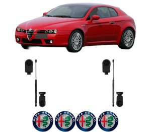 Set 2 amortizoare portbagaj haion ALFA ROMEO BRERA (939_) din 2006-2011, 2 bucati, KROSNO, 4 stickere auto ALFA ROMEO v3594