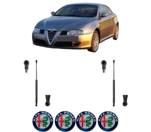 Set 2 amortizoare portbagaj haion ALFA ROMEO GT (937_) din 2003-2010, 2 bucati, KROSNO, 4 stickere auto ALFA ROMEO v2754