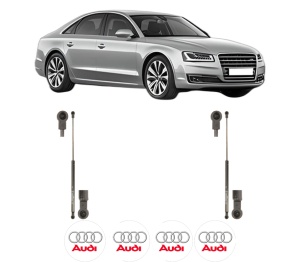 Set 2 amortizoare portbagaj haion AUDI A8 D4 (4H2, 4H8, 4HC, 4HL) din 2009-2018, 2 bucati, KROSNO, 4 stickere auto AUDI v1549