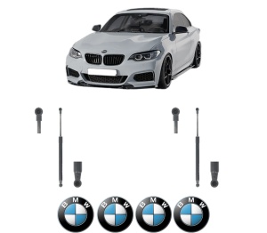 Set 2 amortizoare portbagaj haion BMW Seria 2 Coupe (F22, F87) din 2012-2021, 2 bucati, KROSNO, 4 stickere auto BMW Seria v1129