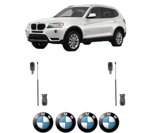 Set 2 amortizoare portbagaj haion BMW Seria X3 (F25) din 2010-2017, 2 bucati, MAGNUM TECHNOLOGY, 4 stickere auto BMW Seria v3949