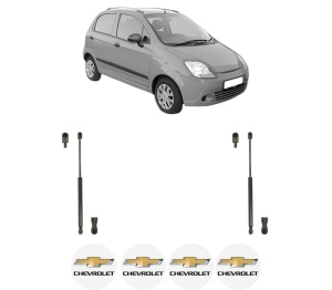 Set 2 amortizoare portbagaj haion CHEVROLET SPARK din 2005-2010, 2 bucati, KROSNO, 4 stickere auto CHEVROLET v3229