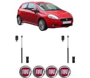Set 2 amortizoare portbagaj haion FIAT GRANDE PUNTO (199_) din 2005-2015, 2 bucati, MAGNUM TECHNOLOGY, 4 stickere auto FIAT v4254