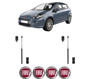 Set 2 amortizoare portbagaj haion FIAT PUNTO Hatchback Van (199_) din 2012-2012, 2 bucati, MAGNUM TECHNOLOGY, 4 stickere auto FIAT v2874