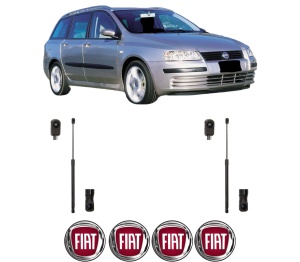 Set 2 amortizoare portbagaj haion FIAT STILO (192_) din 2001-2007, 2 bucati, MAGNUM TECHNOLOGY, 4 stickere auto FIAT v6829