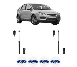 Set 2 amortizoare portbagaj haion FORD FOCUS II (DA_, HCP, DP) din 2004-2012, 2 bucati, MAGNUM TECHNOLOGY, 4 stickere auto FORD v6949