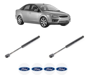 Set 2 amortizoare portbagaj haion FORD FOCUS II Saloon (DB_, FCH, DH) din 2005-2012, 2 bucati, KROSNO, 4 stickere auto FORD v6469
