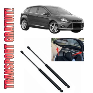 Set 2 amortizoare portbagaj haion FORD FOCUS III din 2010-2020, 2 bucati, MAGNUM TECHNOLOGY, 4 stickere auto FORD