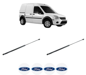 Set 2 amortizoare portbagaj haion FORD TRANSIT CONNECT (P65_, P70_, P80_) din 2002-2013, 2 bucati, KROSNO, 4 stickere auto FORD v4674