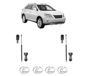Set 2 amortizoare portbagaj haion LEXUS RX (_L1_) din 2008-2015, 2 bucati, KROSNO, 4 stickere auto LEXUS v409