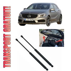 Set 2 amortizoare portbagaj haion MERCEDES-BENZ A-CLASS (W176) din 2012-2018, 2 bucati, KROSNO, 4 stickere auto MERCEDES-BENZ