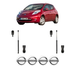Set 2 amortizoare portbagaj haion NISSAN LEAF (ZE0) din 2010-2017, 2 bucati, KROSNO, 4 stickere auto NISSAN v769