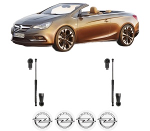 Set 2 amortizoare portbagaj haion OPEL CASCADA (W13) din 2013-2019, 2 bucati, KROSNO, 4 stickere auto OPEL v1309