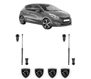 Set 2 amortizoare portbagaj haion PEUGEOT 208 I (CA_, CC_) din 2012-2019, 2 bucati, KROSNO, 4 stickere auto PEUGEOT v1609