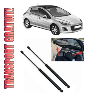 Set 2 amortizoare portbagaj haion PEUGEOT 308 I (4A_, 4C_) din 2007-2015, 2 bucati, KROSNO, 4 stickere auto PEUGEOT