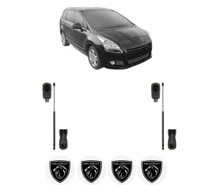 Set 2 amortizoare portbagaj haion PEUGEOT 5008 I Van (0U_) din 2009-2017, 2 bucati, MAGNUM TECHNOLOGY, 4 stickere auto PEUGEOT v4609