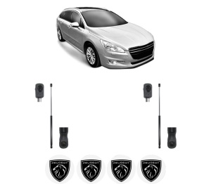 Set 2 amortizoare portbagaj haion PEUGEOT 508 SW Estate Van (8E_) din 2011-2018, 2 bucati, MAGNUM TECHNOLOGY, 4 stickere auto PEUGEOT v4489