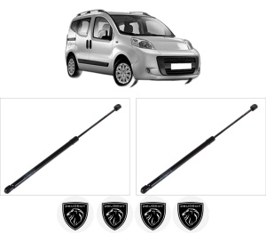 Set 2 amortizoare portbagaj haion PEUGEOT BIPPER TEPEE din 2008-2010, 2 bucati, KROSNO, 4 stickere auto PEUGEOT v2989