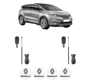 Set 2 amortizoare portbagaj haion RENAULT ESPACE V (JR_) din 2015-2023, 2 bucati, KROSNO, 4 stickere auto RENAULT v354