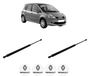 Set 2 amortizoare portbagaj haion RENAULT MODUS / GRAND MODUS (F/JP0_) din 2004-2011, 2 bucati, KROSNO, 4 stickere auto RENAULT v5989
