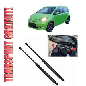 Set 2 amortizoare portbagaj haion SKODA E-CITIGO (NE1) din 2019-2021, 2 bucati, KROSNO, 4 stickere auto SKODA