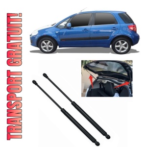Set 2 amortizoare portbagaj haion SUZUKI SX4 (EY, GY) din 2006-2015, 2 bucati, MAGNUM TECHNOLOGY, 4 stickere auto SUZUKI