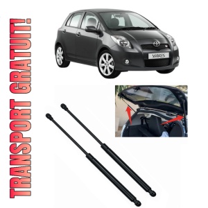 Set 2 amortizoare portbagaj haion TOYOTA YARIS (_P9_) din 2005-2014, 2 bucati, MAGNUM TECHNOLOGY, 4 stickere auto TOYOTA