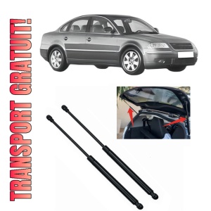 Set 2 amortizoare portbagaj haion Volkswagen PASSAT B5.5 (3B3) din 2000-2005, 2 bucati, MAGNUM TECHNOLOGY, 4 stickere auto Volkswagen