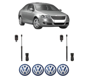 Set 2 amortizoare portbagaj haion Volkswagen PASSAT B6 (3C2) din 2005-2010, 2 bucati, MAGNUM TECHNOLOGY, 4 stickere auto Volkswagen v5869