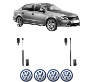 Set 2 amortizoare portbagaj haion Volkswagen PASSAT B7 (362) din 2010-2014, 2 bucati, MAGNUM TECHNOLOGY, 4 stickere auto Volkswagen v5389