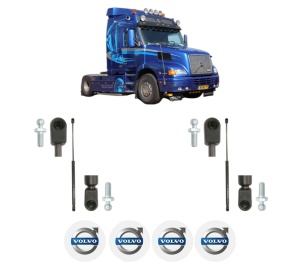 Set 2 amortizoare portbagaj haion VOLVO NH12 din 1999-1999, 2 bucati, KROSNO, 4 stickere auto VOLVO v1789