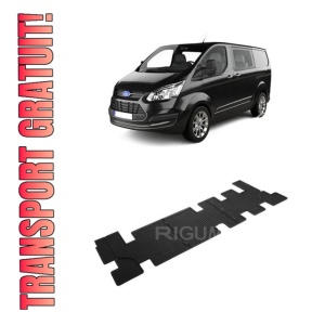 Set 3 covorase Ford Transit Custom Jen Randul 3 2018-prezent, din cauciuc 100%, compatibile cu autoturismul FORD Transit
