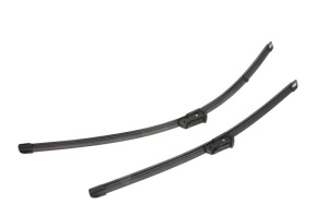 Set 3 stergatoare FIAT BRAVO II (198_) din 2006 - 2016, pentru parbriz si luneta fata si spate auto, Valeo Silencio, din cauciuc siliconat rezistent, 4 Stickere Auto FIAT v15157