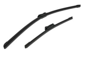 Set 3 stergatoare FORD KA (RU8) din 2008-2016, pentru parbriz si luneta fata si spate auto, Bosch Twin-Aerotwin, din cauciuc siliconat rezistent, 4 Stickere Auto FORD - Img 3