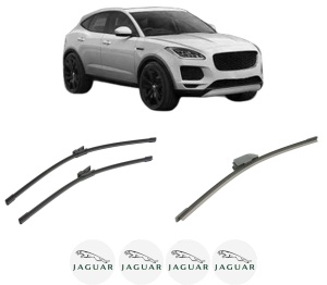 Set 3 stergatoare JAGUAR E-PACE (X540) din 2017-2024, pentru parbriz si luneta fata si spate auto, Bosch Aerotwin-Aerotwin, din cauciuc siliconat rezistent, 4 Stickere Auto JAGUAR - Img 2