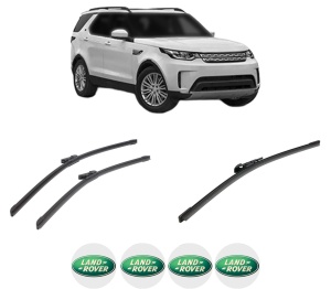 Set 3 stergatoare LAND ROVER DISCOVERY V VAN (L462) din 2016-2018, pentru parbriz si luneta fata si spate auto, Bosch Aerotwin-Aerotwin, din cauciuc siliconat rezistent, 4 Stickere Auto LAND ROVER - Img 2