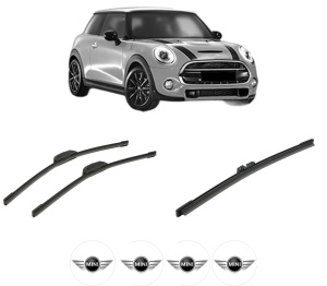 Set 3 stergatoare MINI MINI (F56) din 2013-2020, pentru parbriz si luneta fata si spate auto, Bosch Aerotwin-Aerotwin Retrofit, din cauciuc siliconat rezistent, 4 Stickere Auto MINI - Img 2