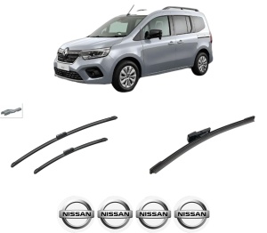 Set 3 stergatoare NISSAN TOWNSTAR Box Body/MPV (XFK) din 2021-2022, pentru parbriz si luneta fata si spate auto, Bosch Aerotwin-Aerotwin, din cauciuc siliconat rezistent, 4 Stickere Auto NISSAN - Img 2