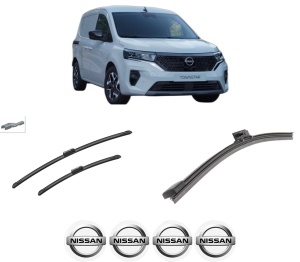Set 3 stergatoare NISSAN TOWNSTAR MPV (XFK) din 2021-2022, pentru parbriz si luneta fata si spate auto, Bosch Aerotwin-Aerotwin, din cauciuc siliconat rezistent, 4 Stickere Auto NISSAN - Img 2