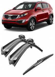 Set 3 stergatoare parbriz si luneta AR604S (600mm x 450mm) pentru Kia Sportage R (SL) (04.10 -) Bosch accesorii pentru autoturismul tau - masina v217750