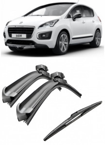 Set 3 stergatoare parbriz si luneta Bosch Aerotwin pentru Peugeot 3008 (T8) I (05.09 - 12.16) Bosch accesorii pentru autoturismul tau - masina v218631