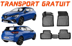 Set 4 covorase auto tavita Renault Clio 5 2019 - 2024 accesorii pentru autoturismul tau - masina v22687