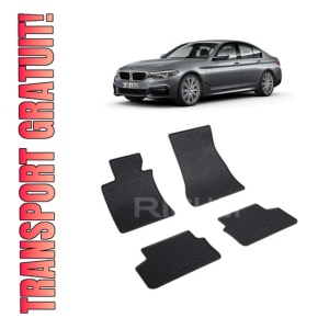 Set 4 covorase Bmw Seria 5E Sedan / Touring 2017-2023, din cauciuc 100%, compatibile cu autoturismul BMW Seria 5e