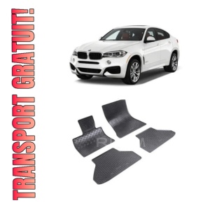 Set 4 covorase Bmw Seria X6 2008-2014, din cauciuc 100%, compatibile cu autoturismul BMW Seria X6