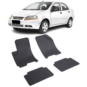Set 4 covorase Chevrolet Kalos 2004-2006, din cauciuc 100%, compatibile cu autoturismul CHEVROLET Kalos v1315