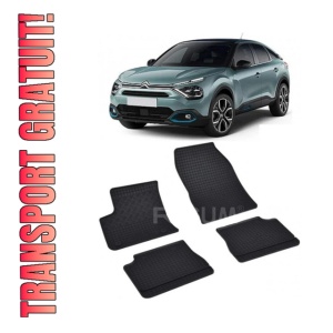 Set 4 covorase Citroen E-C4X 2023-prezent, din cauciuc 100%, compatibile cu autoturismul CITROEN E-C4X