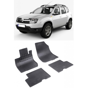 Set 4 covorase Dacia Duster 2010-2020, din cauciuc 100%, compatibile cu autoturismul DACIA Duster v750