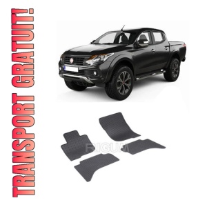 Set 4 covorase Fiat Fullback 2016-2019, din cauciuc 100%, compatibile cu autoturismul FIAT Fullback