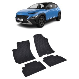 Set 4 covorase Hyundai Kona 2023-prezent, din cauciuc 100%, compatibile cu autoturismul HYUNDAI Kona v2630